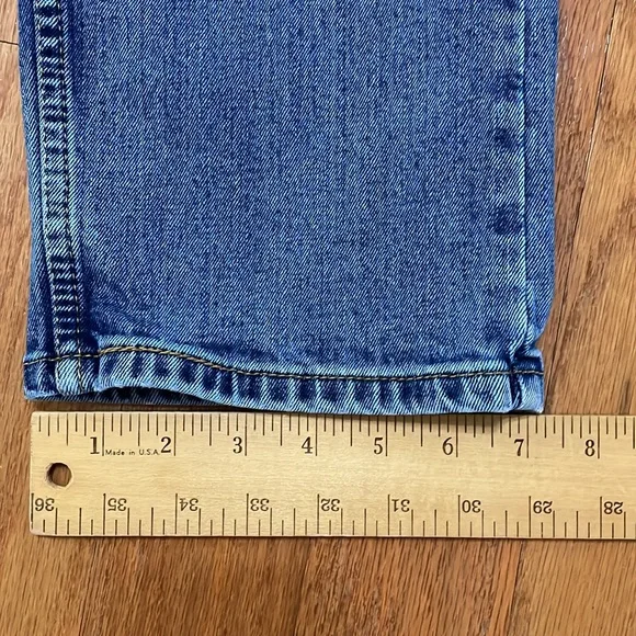 Levi’s 505 Tag Size 34 x 33 Blue Jeans Five Pocket Zip Fly Straight Leg Mid Rise - Picture 11 of 13